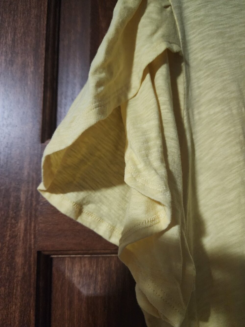Torrid Yellow Ruffle Sleeve Slub Top - Picture 3 of 4